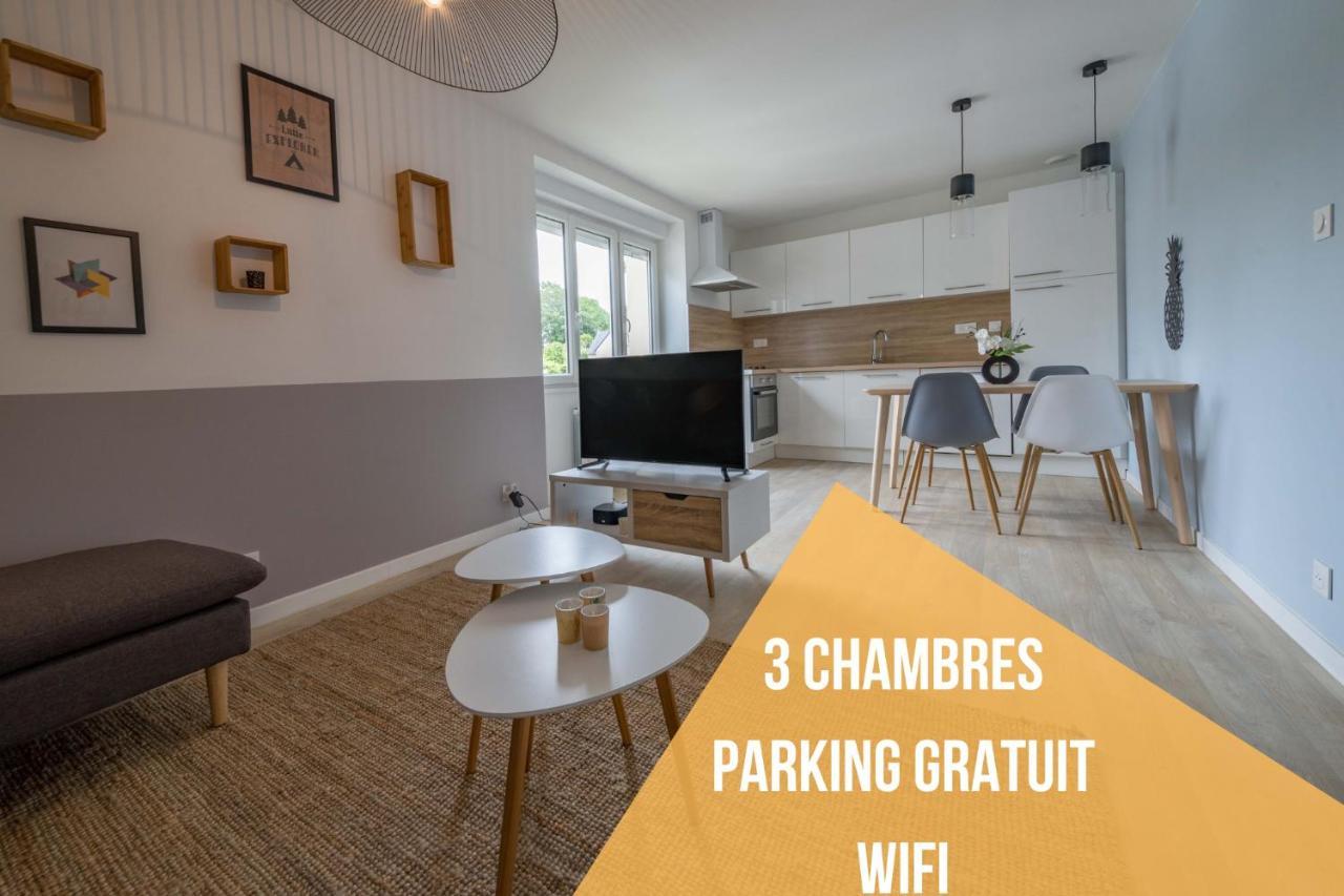 Appartement 3 Chambres - Parking - Wifi - Buanderie - Jardin Brest Exterior photo
